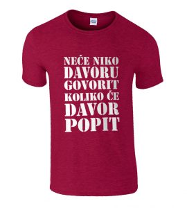 Neće Niko Davoru Govorit Koliko Će Davor Popit